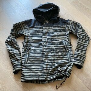 Holden Ski Jacket Snowboarding Hooded Zip Up taupe Black men size medium